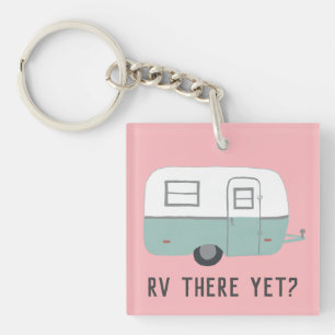 RV DORT SCHON? Vintager Camper-Anhänger Schlüsselanhänger
