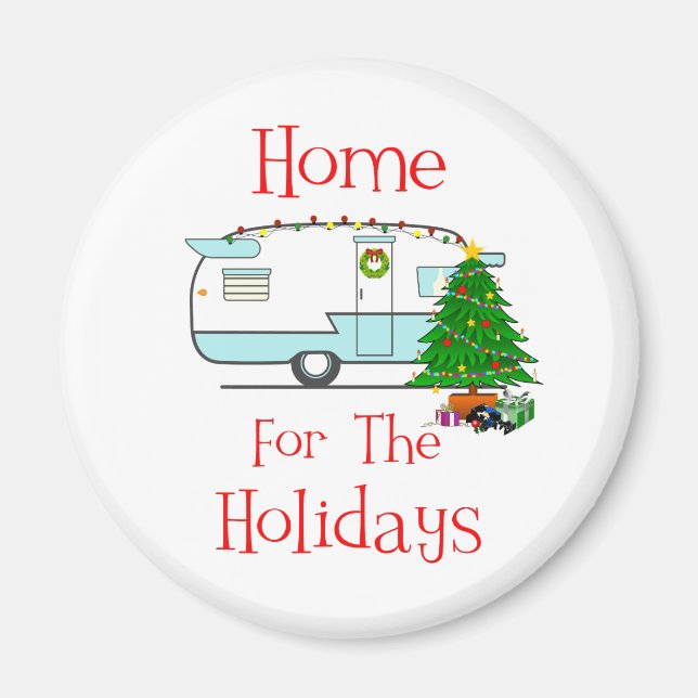 RV Home For The Holidays Magnet (Vorne)