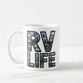 RV Life Adventure Camper Road Trip Typografie Kaffeetasse