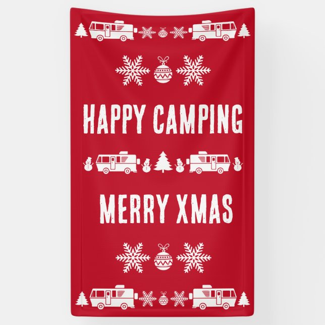 RV Motorhome Weihnachtsdekor Banner (Vertikal)