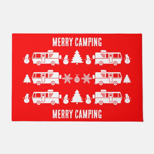 RV Motorhome Weihnachtsdekor Fußmatte (Vorderseite)