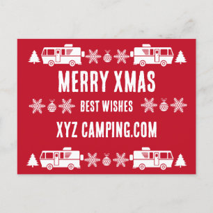 RV Motorhome Weihnachtsdekor Postkarte