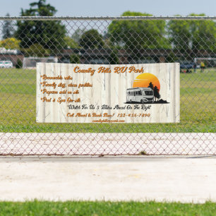 RV Park Campingplatz Highway individuell gestalten Banner