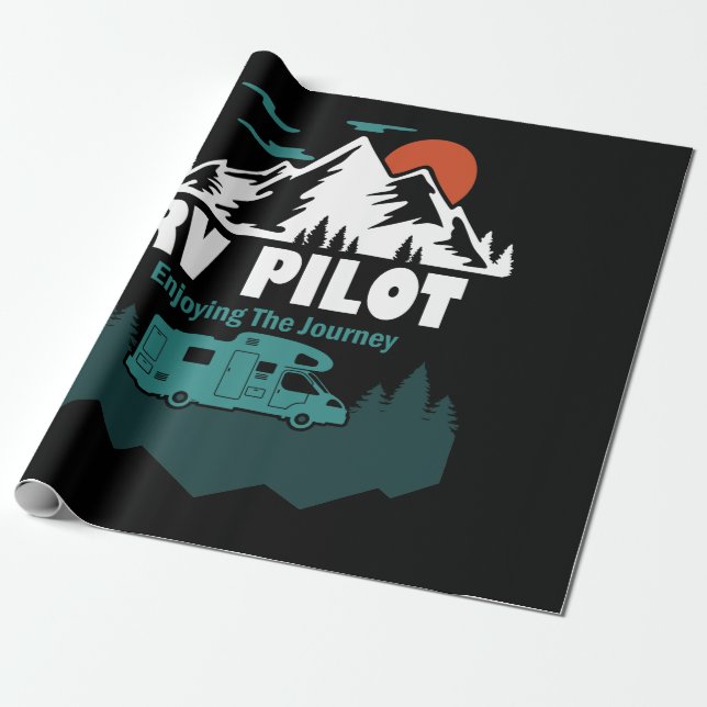RV Pilot Camping Motorhome Travel Vacation Gift Geschenkpapier (Ungerollt)