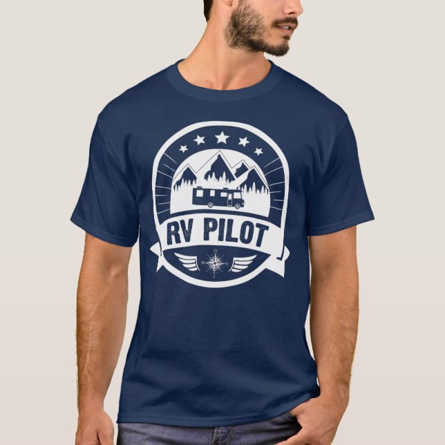 RV Pilot Funny Motorhome RV Reisen für Männer T-Shirt (Vorderseite)