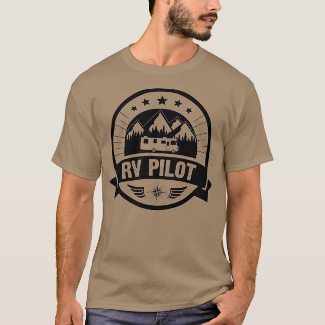 RV Pilot Funny Motorhome RV Travel  for Men T-Shirt (Vorderseite)