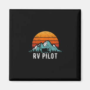 RV-Pilot-Shirt Wohnmobil Reise Urlaub Geschenk Magnet