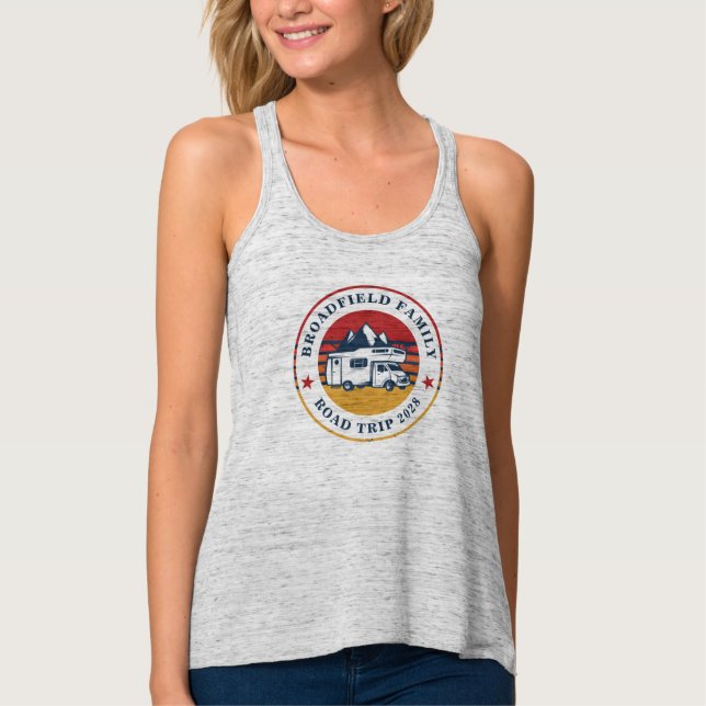 RV Road Trip Mama Matching Family Vacation Camping Tank Top (Vorderseite)