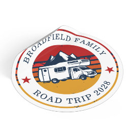 RV Road Trip Matching Familienurlaub Camping Runder Aufkleber