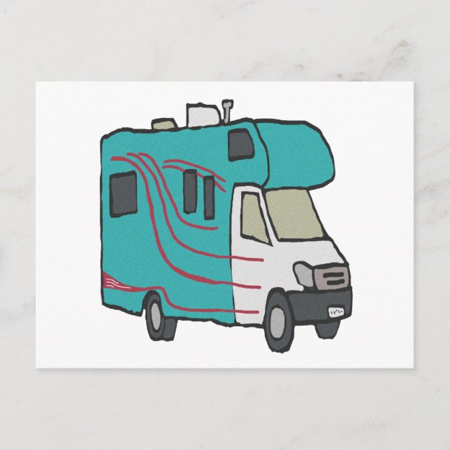 RV Sportfahrzeug Postkarte (Vorderseite)