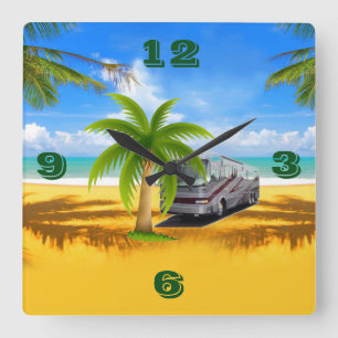 RV TIME Tic Toc Wall Clocks Quadratische Wanduhr
