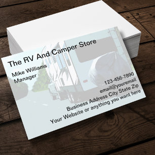 RV und Camper Store Business Card Visitenkarte