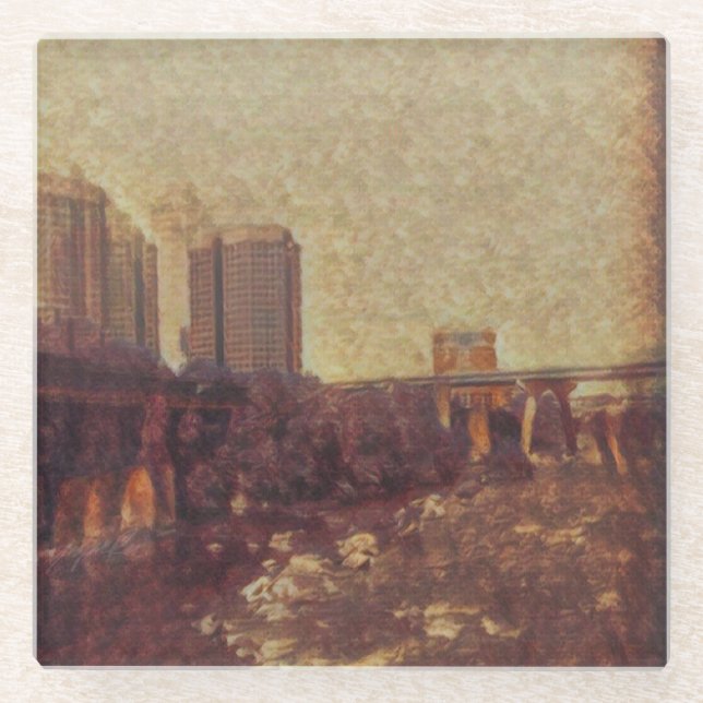 RVA in der rückschrittlichen Ausgabe 2 Glasuntersetzer (Vorderseite)