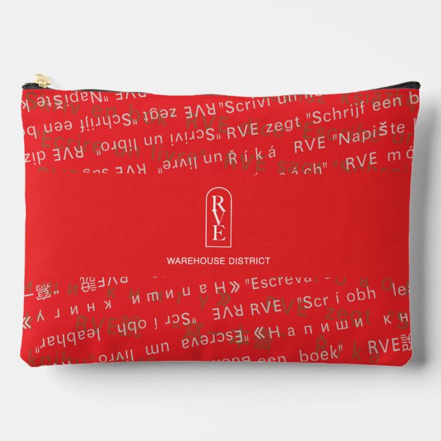 RVE SAYS: "Write a Book" Large Pouch (Red) Zubehörtasche (Vorderseite)