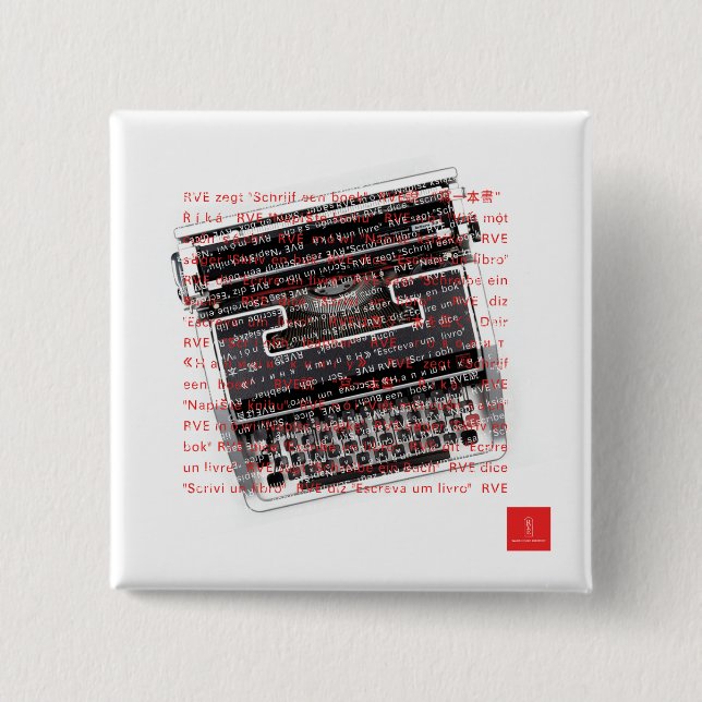 RVE SAYS: "Write A Book" Square Button (Vorderseite)