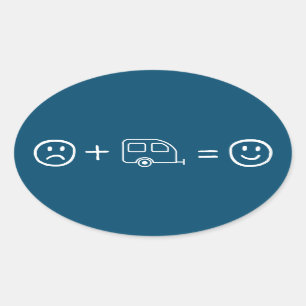 RVing macht dich glücklich Ovaler Aufkleber