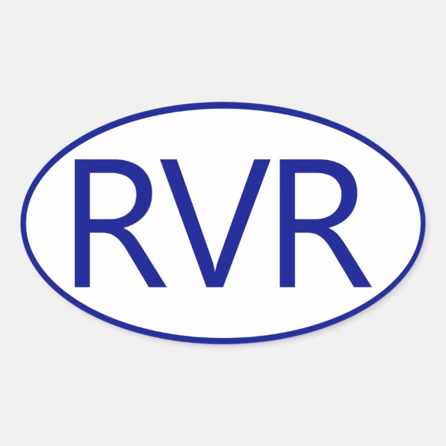 RVR Oval Car Sticker (Vorderseite)