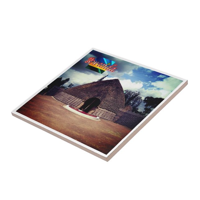 RW008 RWANDA, Nyanza Mwami Palace, Afrika, Fliese (Seite)