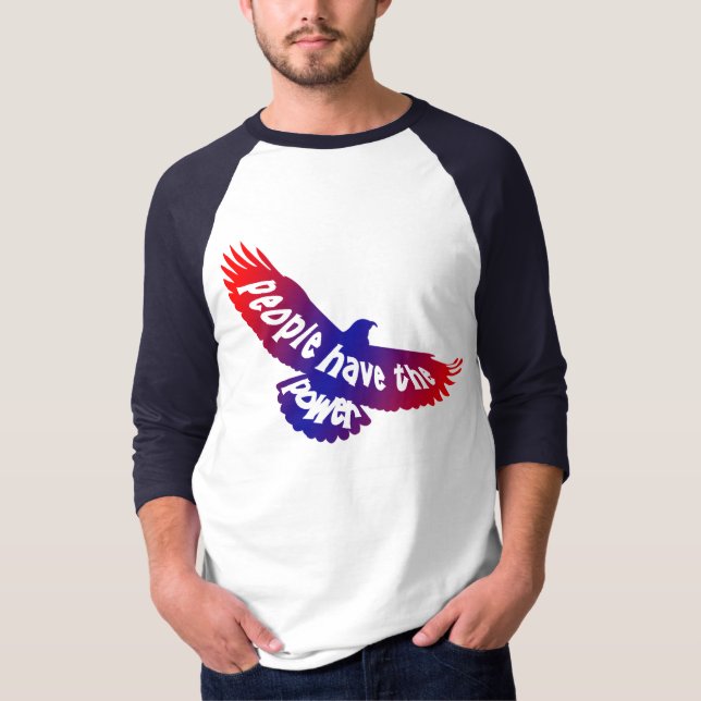 RW&B Leute-Power ~ hochfliegender Adler T-Shirt (Vorderseite)