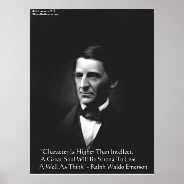 RW Emerson Intellect & Character Quote Posters Poster (Vorne)