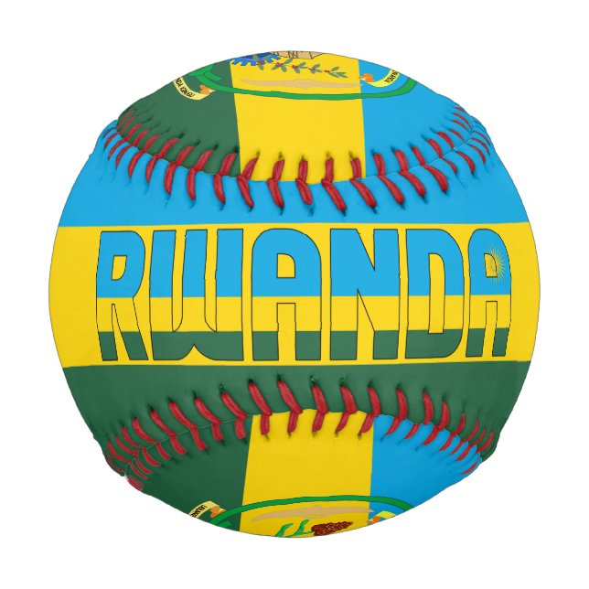 Rwanda Flag and Coat of Arms Patriotic Baseball (Vorderseite)