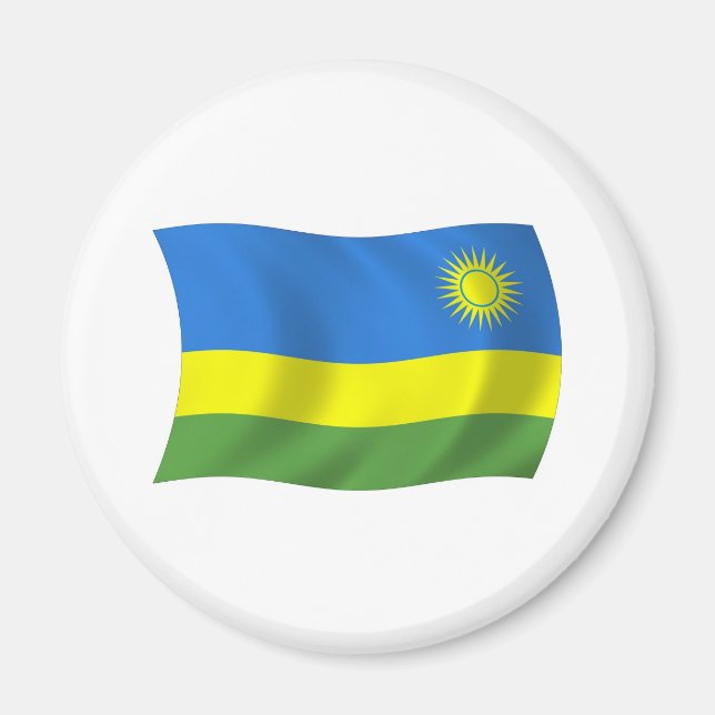 Rwanda Flag Magnet (Vorne)