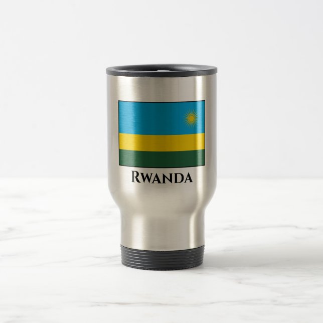 Rwanda Flag Travel Mug Reisebecher (Mittel)