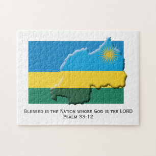 RWANDA   Gesegnete Nation   RWANDAN FLAG Puzzle