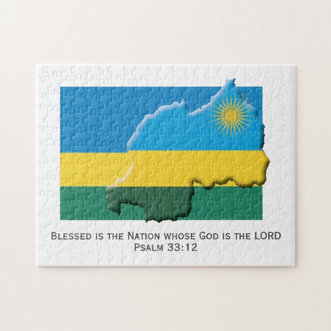 RWANDA | Gesegnete Nation | RWANDAN FLAG Puzzle (Horizontal)