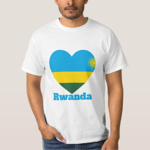 Rwanda Heart Flag T - Shirt