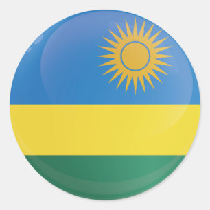 Rwanda Round Icon Flag Runder Aufkleber
