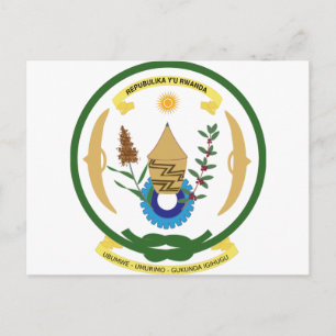 Rwanda-Wappen Postkarte