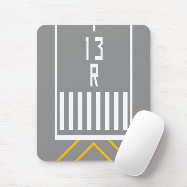 RWY-Schwellenwert 13R Mousepad (Mit Mouse)