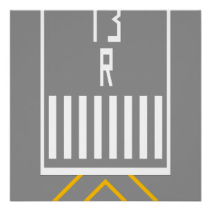 RWY-Schwellenwert 13R Poster