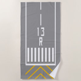 RWY-Schwellenwert 13R Strandtuch