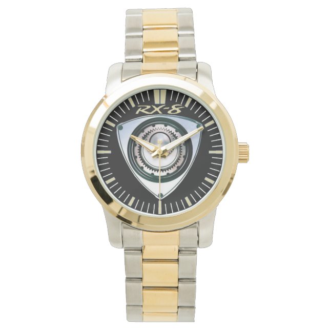 RX-8 Gold- und Silber-Tone-Uhr Armbanduhr (Vorderseite)
