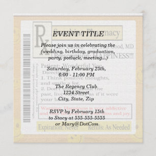 RX Funny Happiness Prescript Einladung