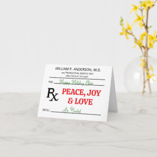 RX Medizinische Verschreibung Weihnachten Karte