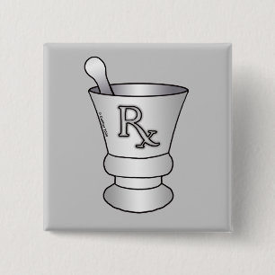 RX Mortar Pestle Square Button