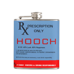 RX Prescription Hooch Flask Flachmann