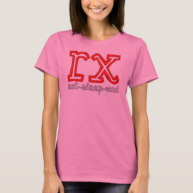 RX - Sleep WOD Ladys Burnout T - Shirt essen (Vorderseite)