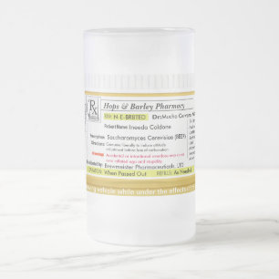 RX Verordnungs-Bier-Tasse CustomizeAbles Mattglas Bierglas