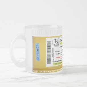 RX Verordnungs-Bier-Tasse CustomizeAbles Mattglastasse
