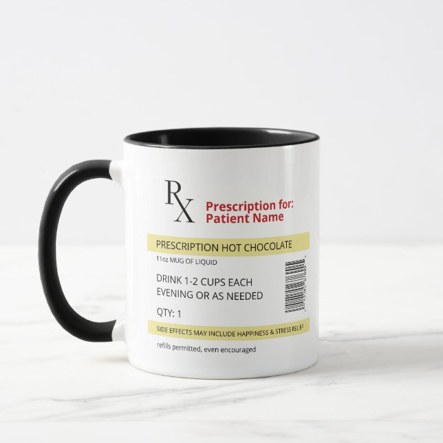 RX Verschreibung Hot Chocolate Tasse (Links)