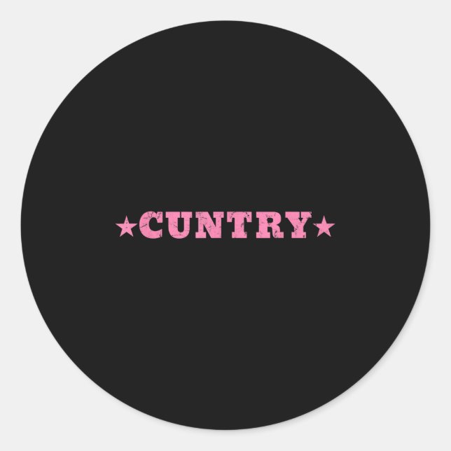Ry Cowboy, Country Music, Cowboy Western Runder Aufkleber (Vorderseite)