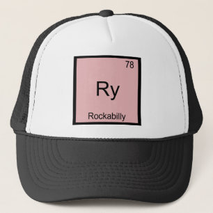 Ry - Rockabilly Lustiges Chemie-Element-Symbol T-S Truckerkappe