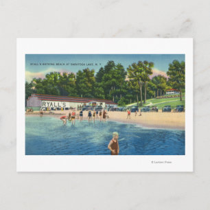 Ryalls Bathing Beach bei Saratoga Lake View Postkarte