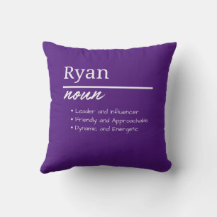Ryan, Jungen Personalisierter Name Definition Kissen