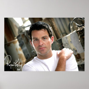 Ryan Kelly Music - Poster - Schlichtes Weiß T "Sig