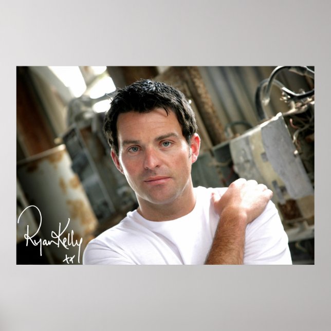 Ryan Kelly Music - Poster - Schlichtes Weiß T "Sig (Vorne)